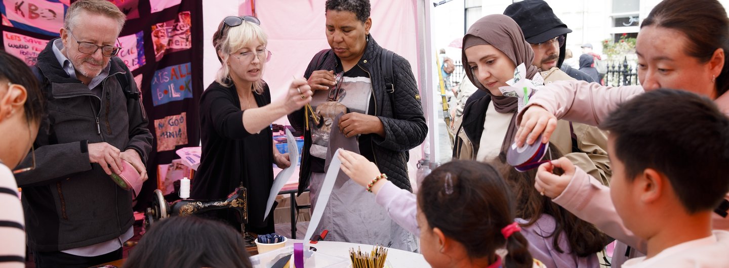 Public engagement with research at Great Exhibition Road Festival, photo by Aisha Seriki