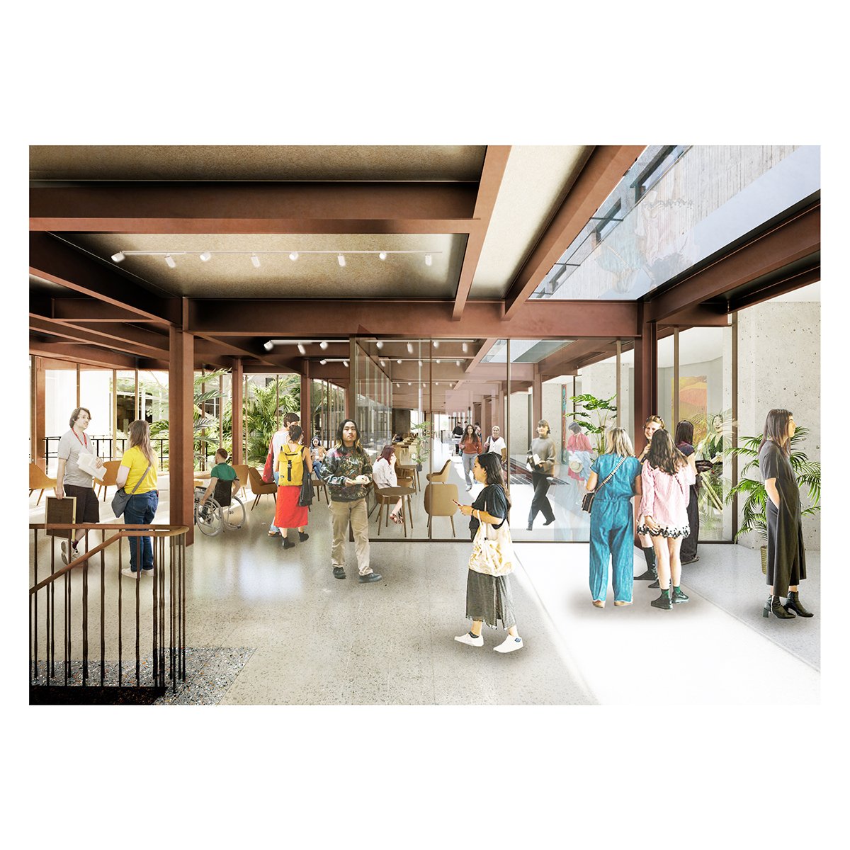 RCA Kensington ground floor design by Witherford Watson Mann Architects