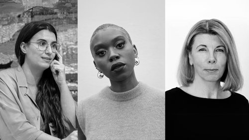 Black and white collage of the IN SESSION speakers headshots