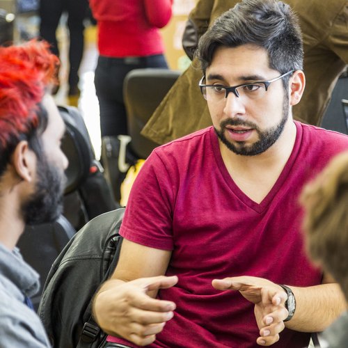 Students in discussion