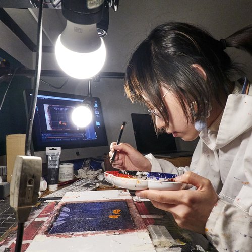 Close-up work in the animation studio. Photograph: Richard Haughton
