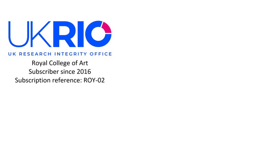 Royal College of Art UKRIO badge