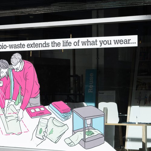 Regenerative Fashion Hub at Rich Mix, London, 2024. Photo credit: Chris Lee